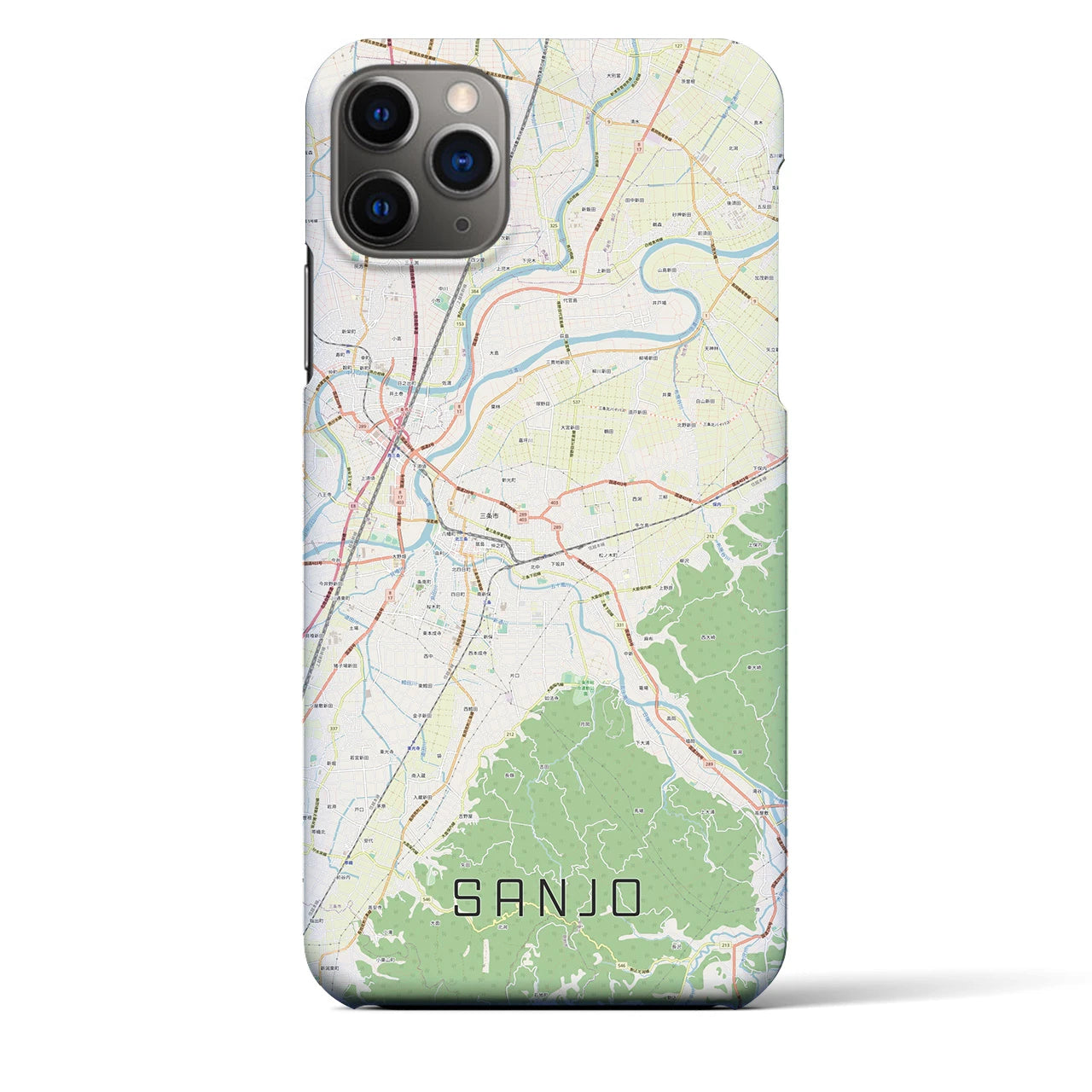 【三条(新潟県)】地図柄iPhoneケース(バックカバータイプ)