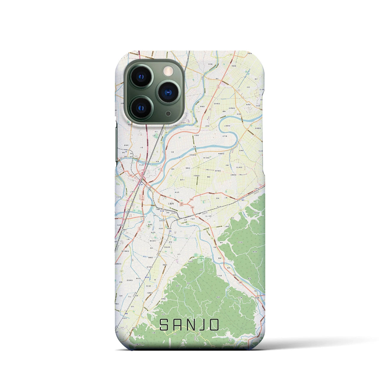 【三条(新潟県)】地図柄iPhoneケース(バックカバータイプ)