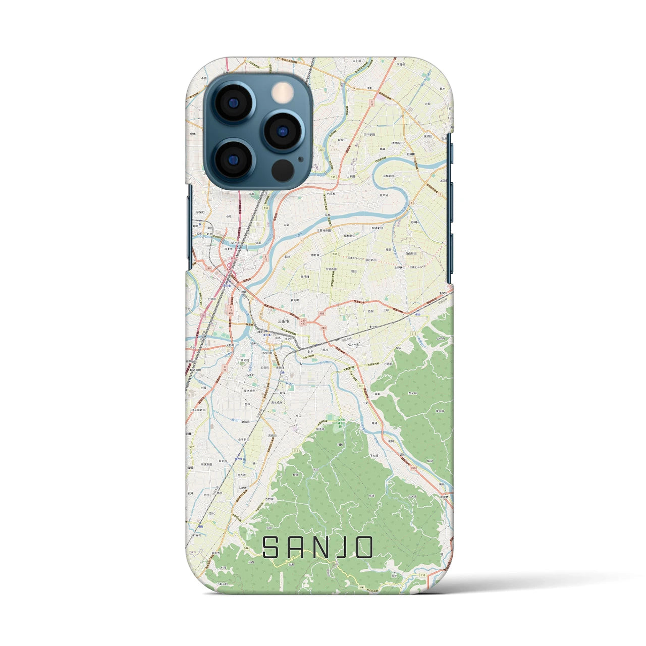 【三条(新潟県)】地図柄iPhoneケース(バックカバータイプ)
