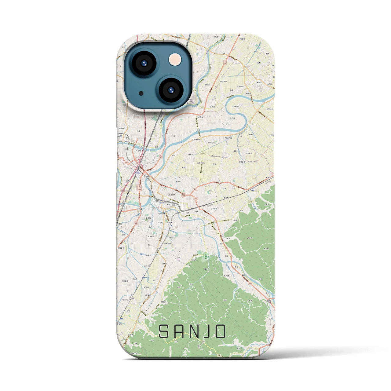 【三条(新潟県)】地図柄iPhoneケース(バックカバータイプ)