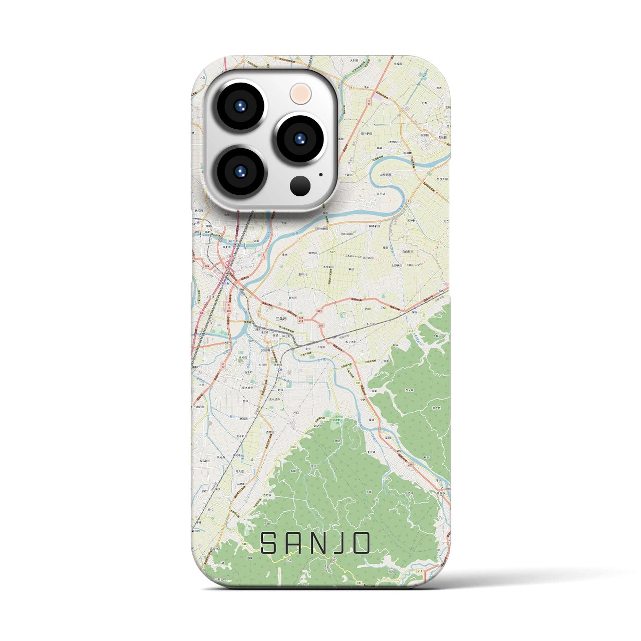 【三条(新潟県)】地図柄iPhoneケース(バックカバータイプ)