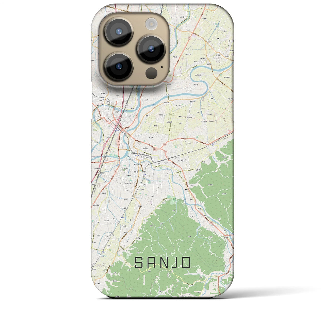 【三条(新潟県)】地図柄iPhoneケース(バックカバータイプ)