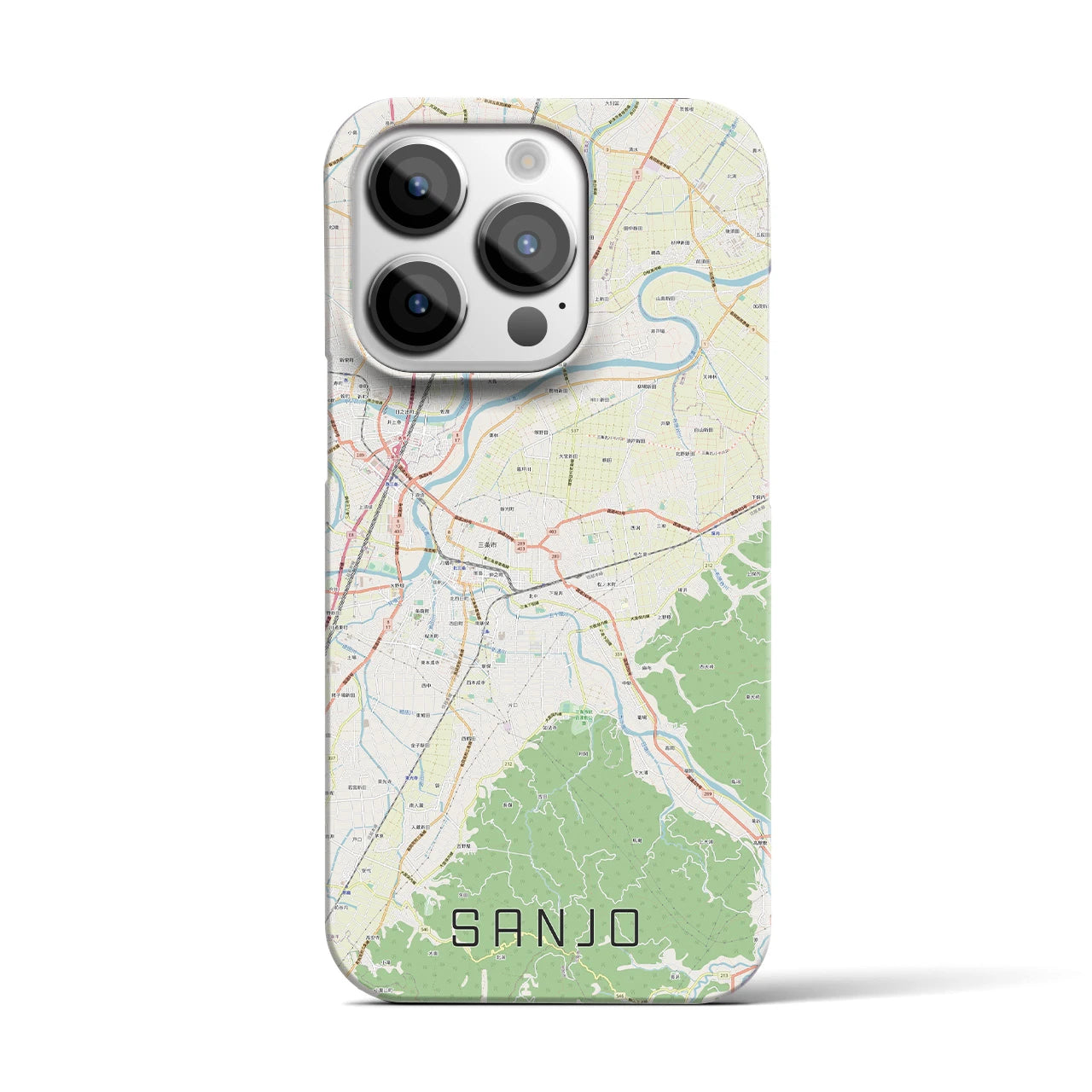 【三条(新潟県)】地図柄iPhoneケース(バックカバータイプ)