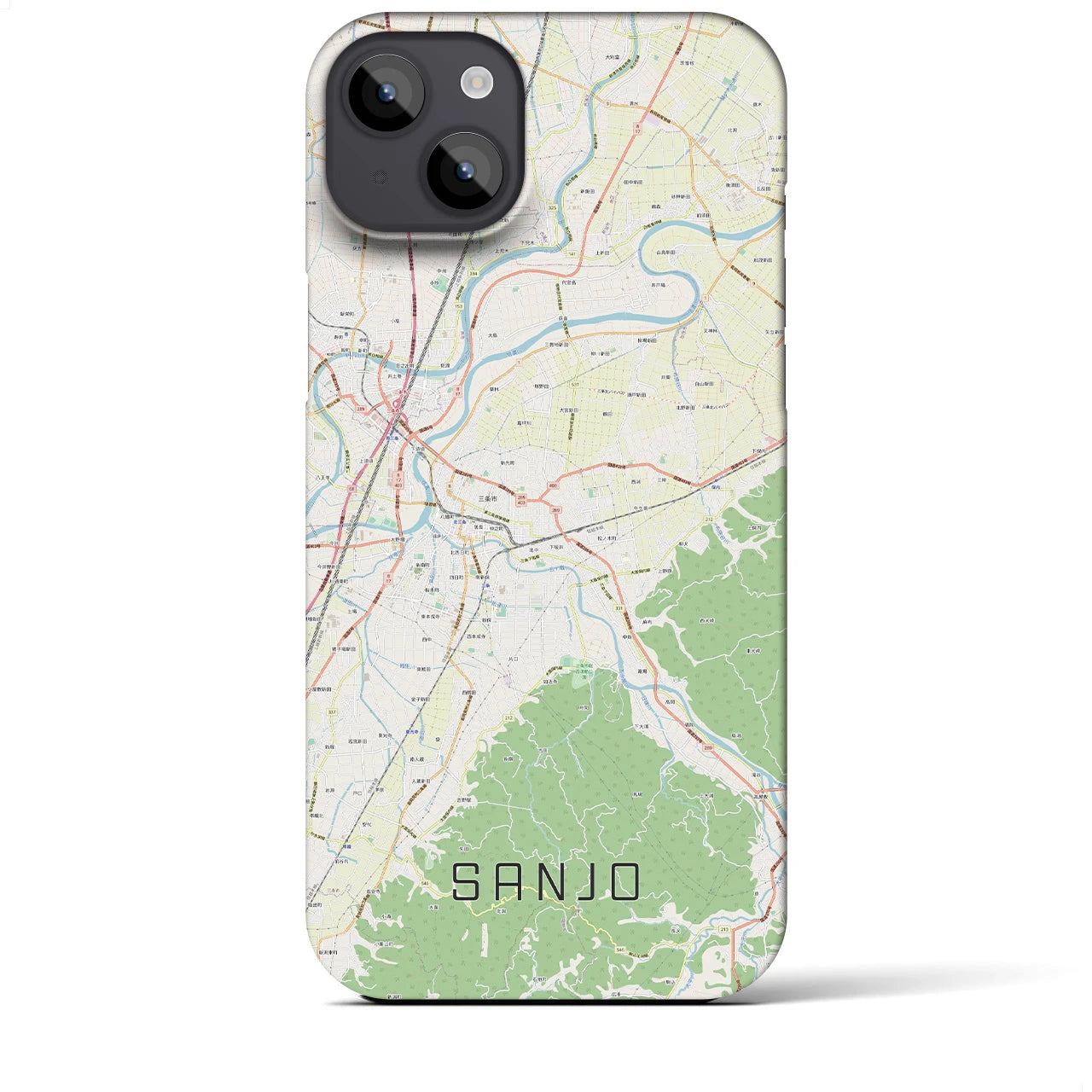 【三条(新潟県)】地図柄iPhoneケース(バックカバータイプ)