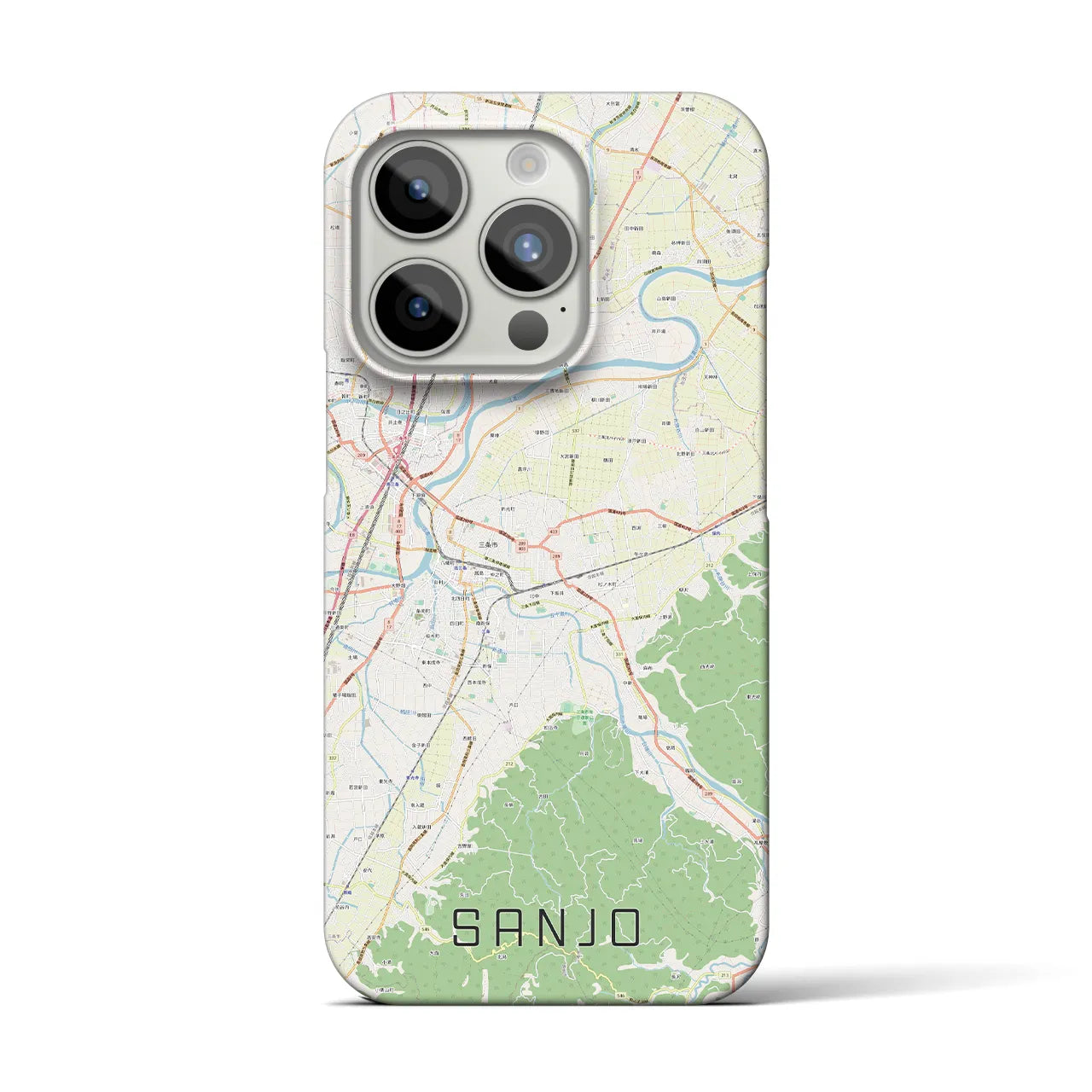 【三条(新潟県)】地図柄iPhoneケース(バックカバータイプ)