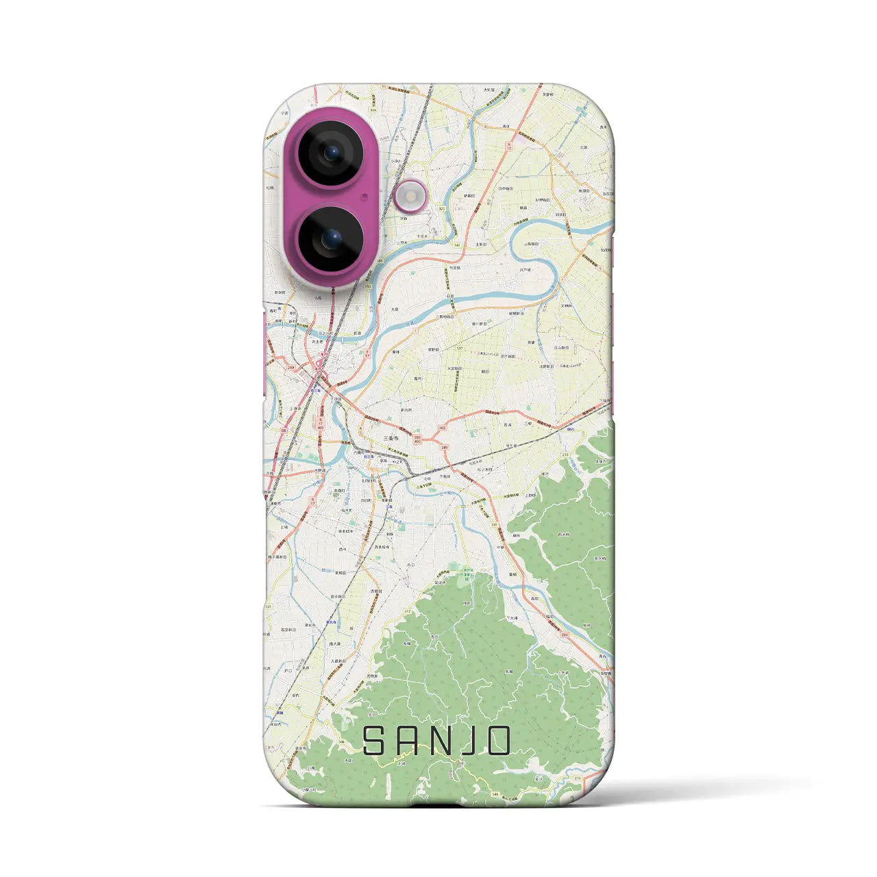 【三条(新潟県)】地図柄iPhoneケース(バックカバータイプ)