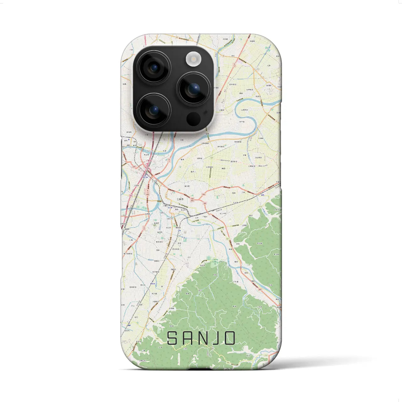 【三条(新潟県)】地図柄iPhoneケース(バックカバータイプ)