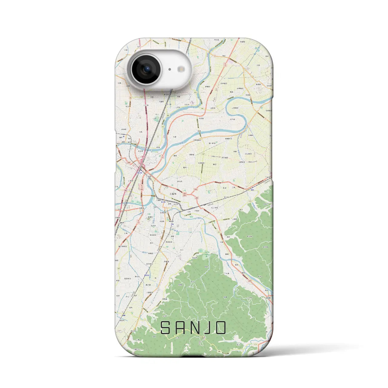 【三条(新潟県)】地図柄iPhoneケース(バックカバータイプ)