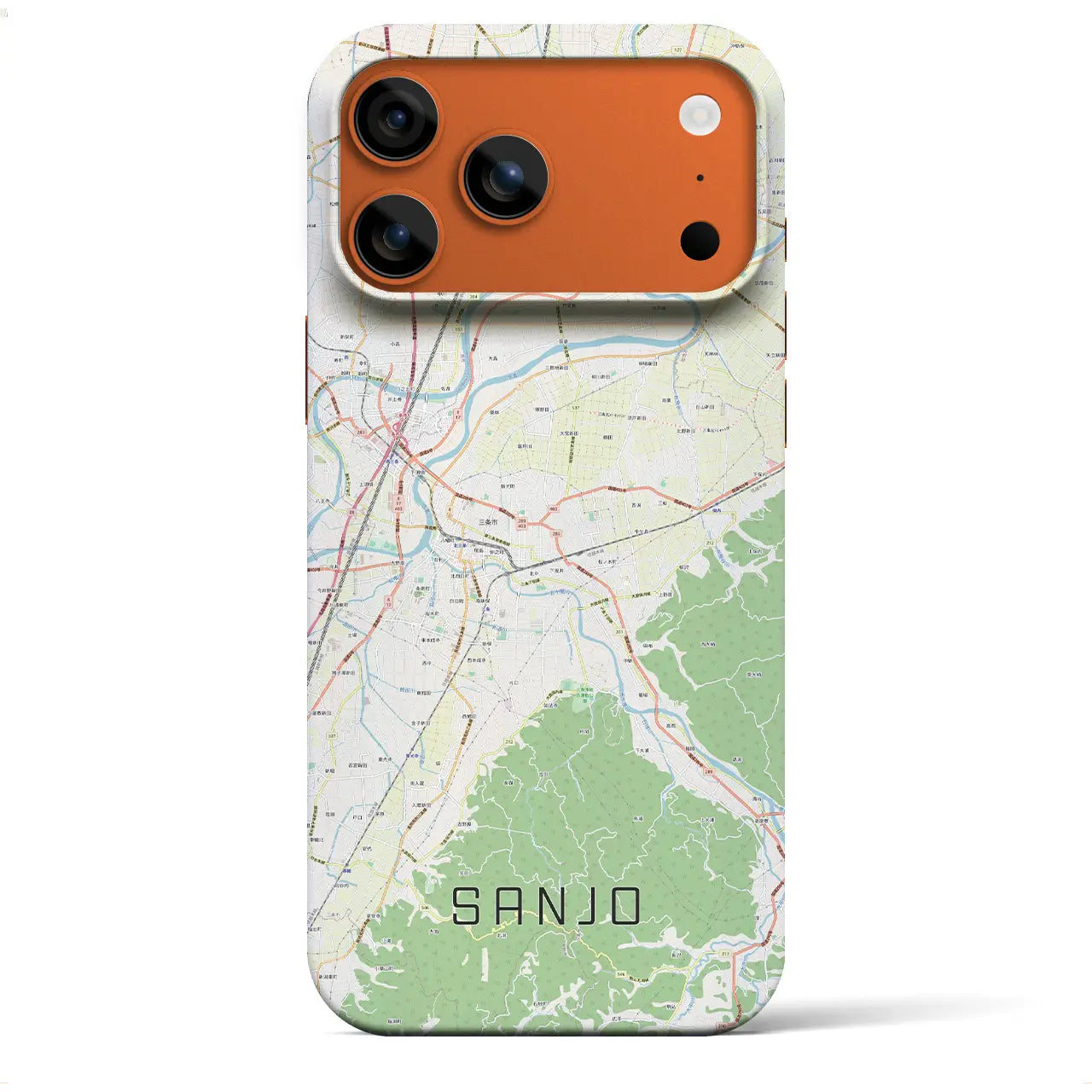 【三条(新潟県)】地図柄iPhoneケース(バックカバータイプ)