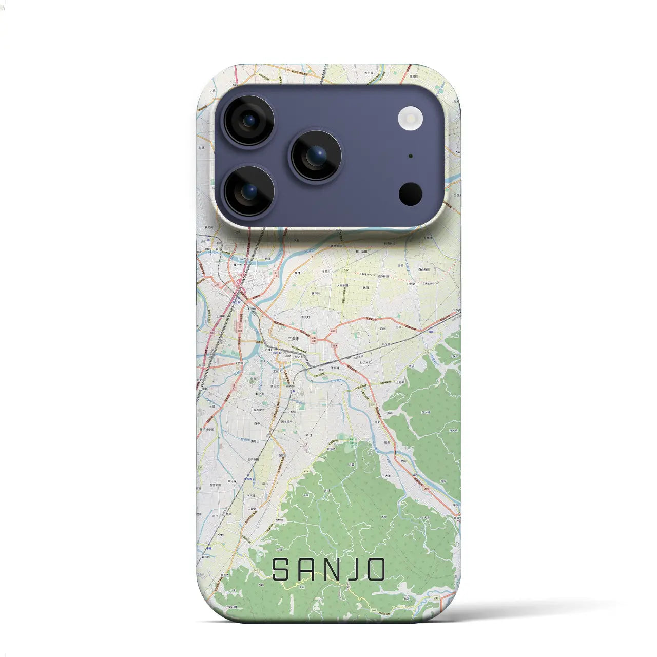 【三条(新潟県)】地図柄iPhoneケース(バックカバータイプ)