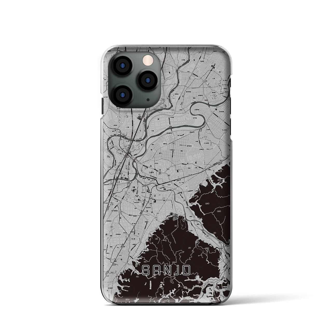 【三条(新潟県)】地図柄iPhoneケース(クリアタイプ)