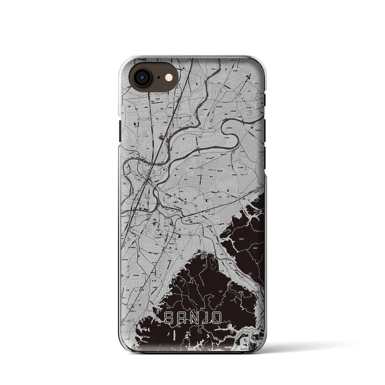 【三条(新潟県)】地図柄iPhoneケース(クリアタイプ)