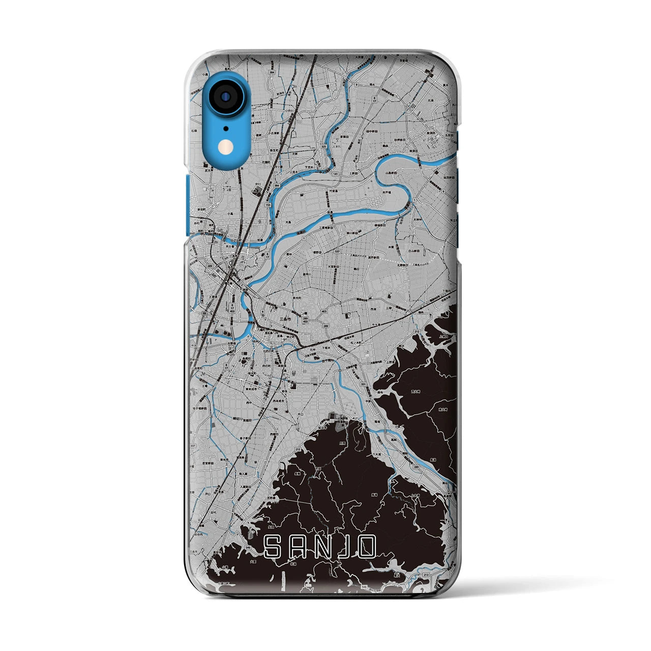 【三条(新潟県)】地図柄iPhoneケース(クリアタイプ)