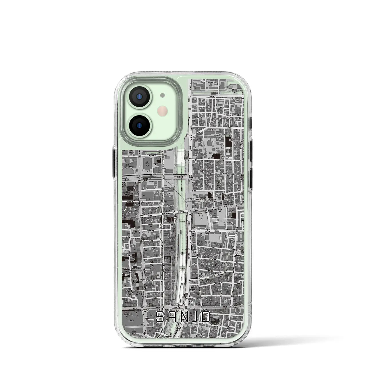 【三条(京都府)】地図柄iPhoneケース(MagSafeタイプ)