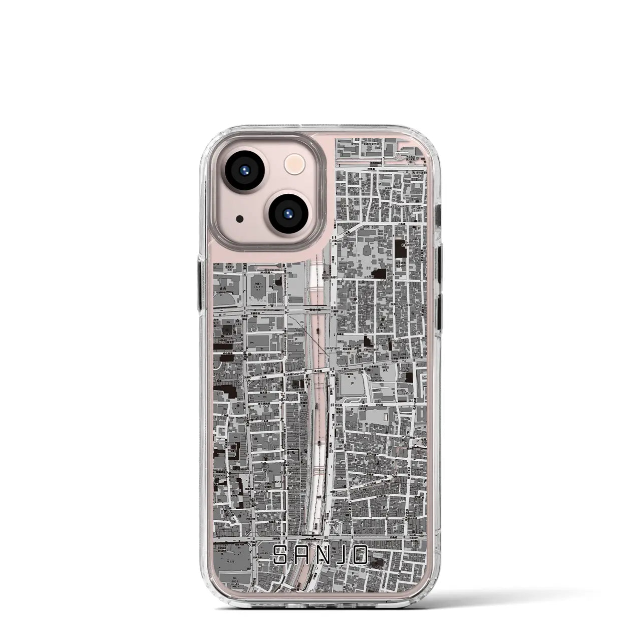 【三条(京都府)】地図柄iPhoneケース(MagSafeタイプ)