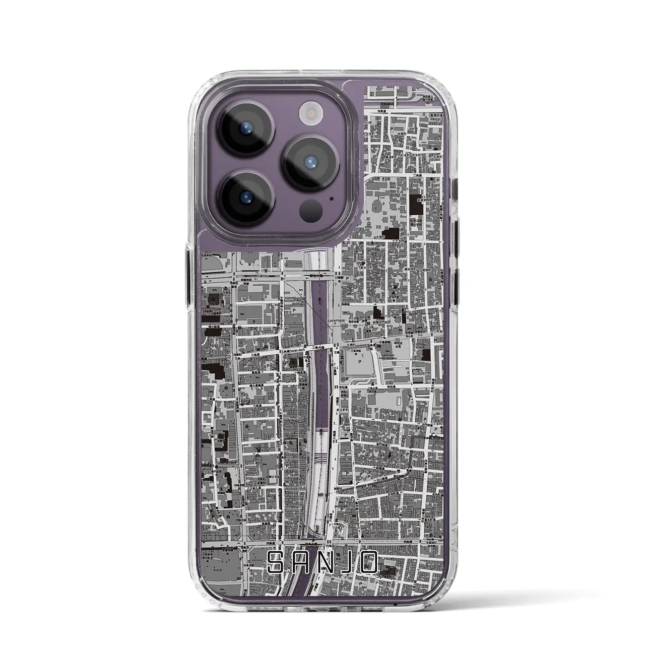 【三条(京都府)】地図柄iPhoneケース(MagSafeタイプ)