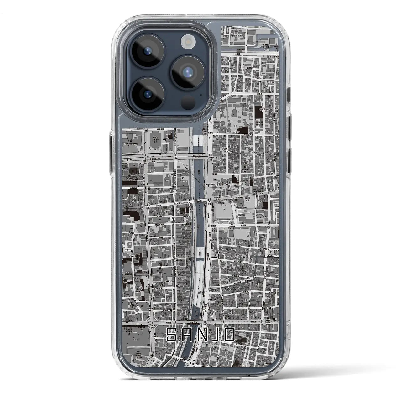 【三条(京都府)】地図柄iPhoneケース(MagSafeタイプ)