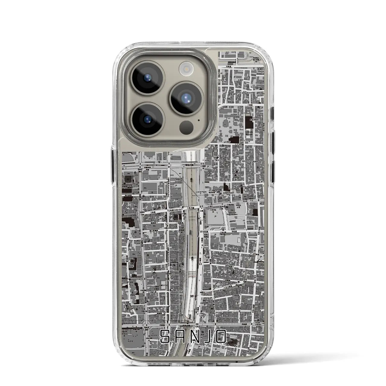 【三条(京都府)】地図柄iPhoneケース(MagSafeタイプ)