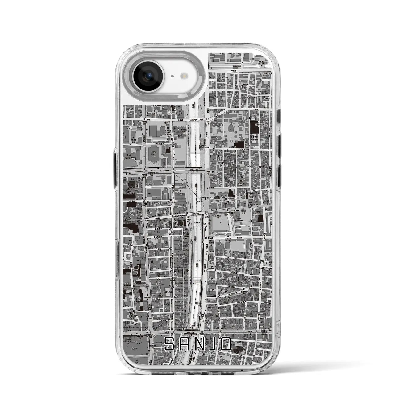 【三条(京都府)】地図柄iPhoneケース(MagSafeタイプ)