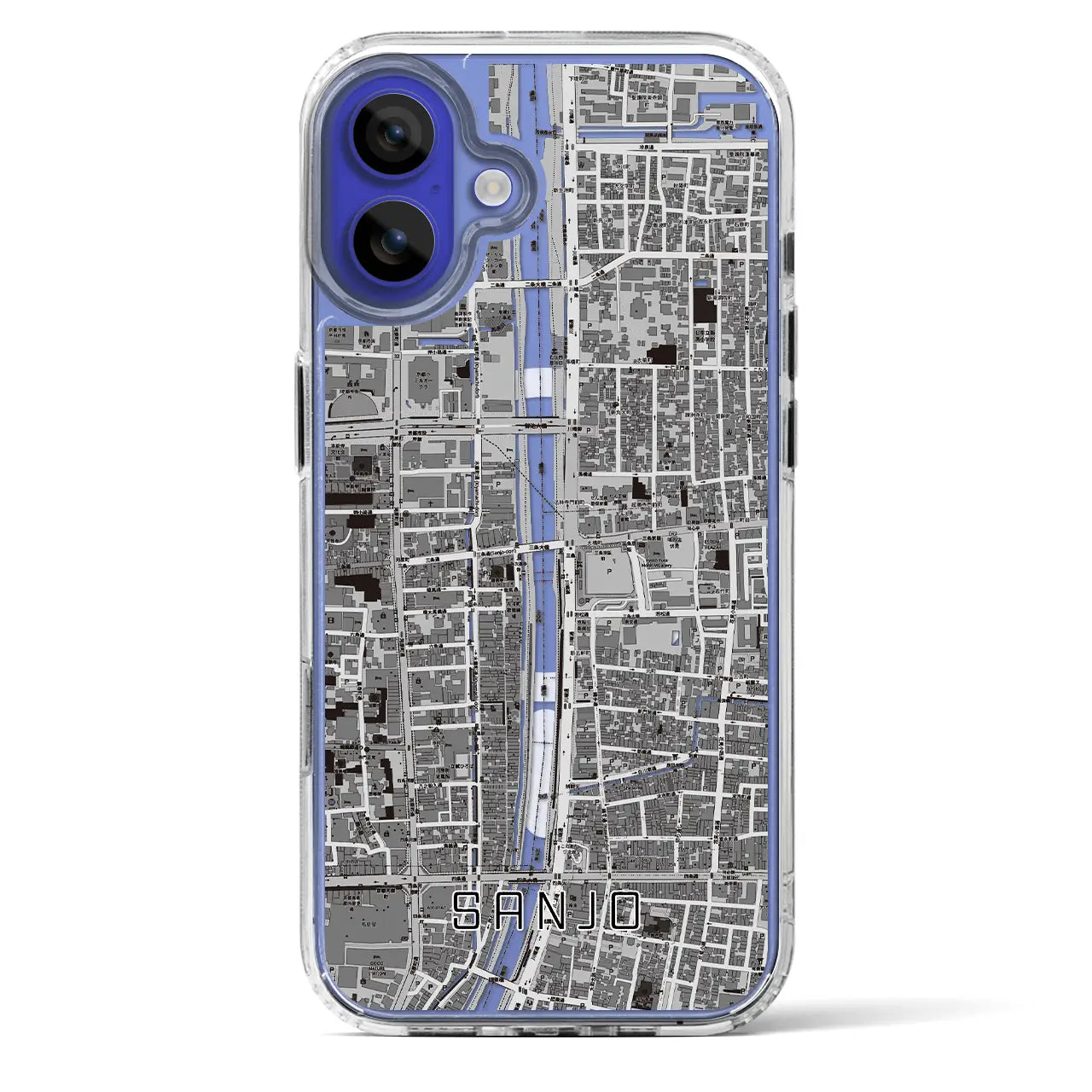 【三条(京都府)】地図柄iPhoneケース(MagSafeタイプ)