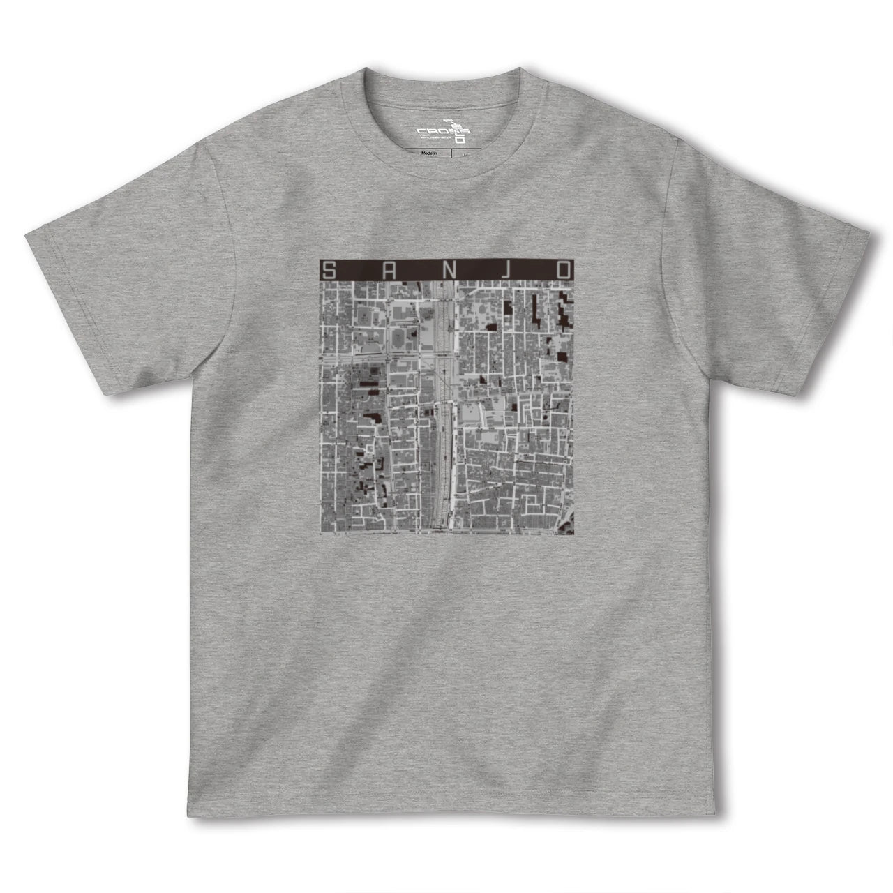 【三条(京都府)】地図柄ヘビーウェイトTシャツ