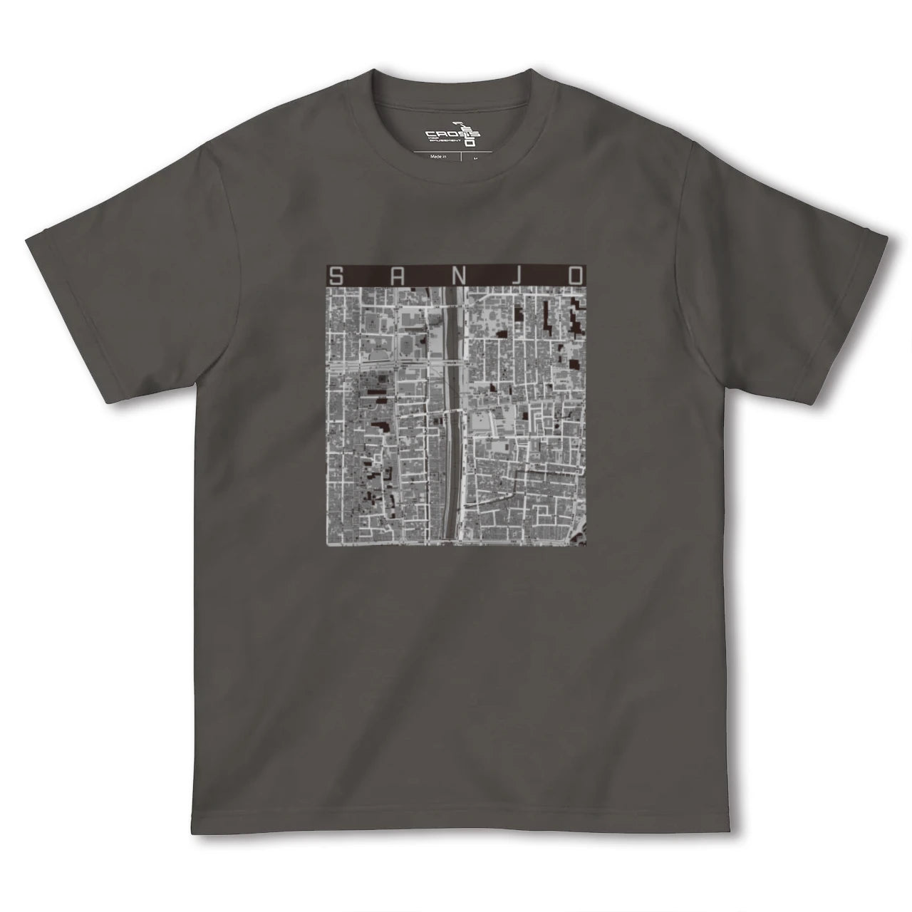 【三条(京都府)】地図柄ヘビーウェイトTシャツ