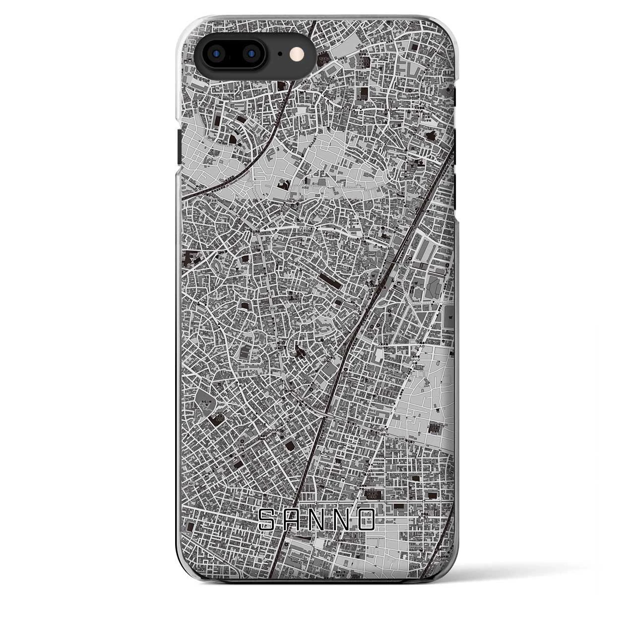 【山王(東京都)】地図柄iPhoneケース(クリアタイプ)