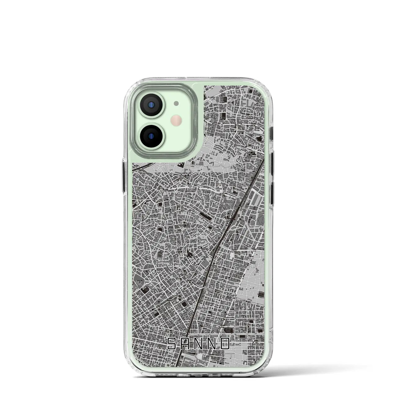 【山王(東京都)】地図柄iPhoneケース(MagSafeタイプ)