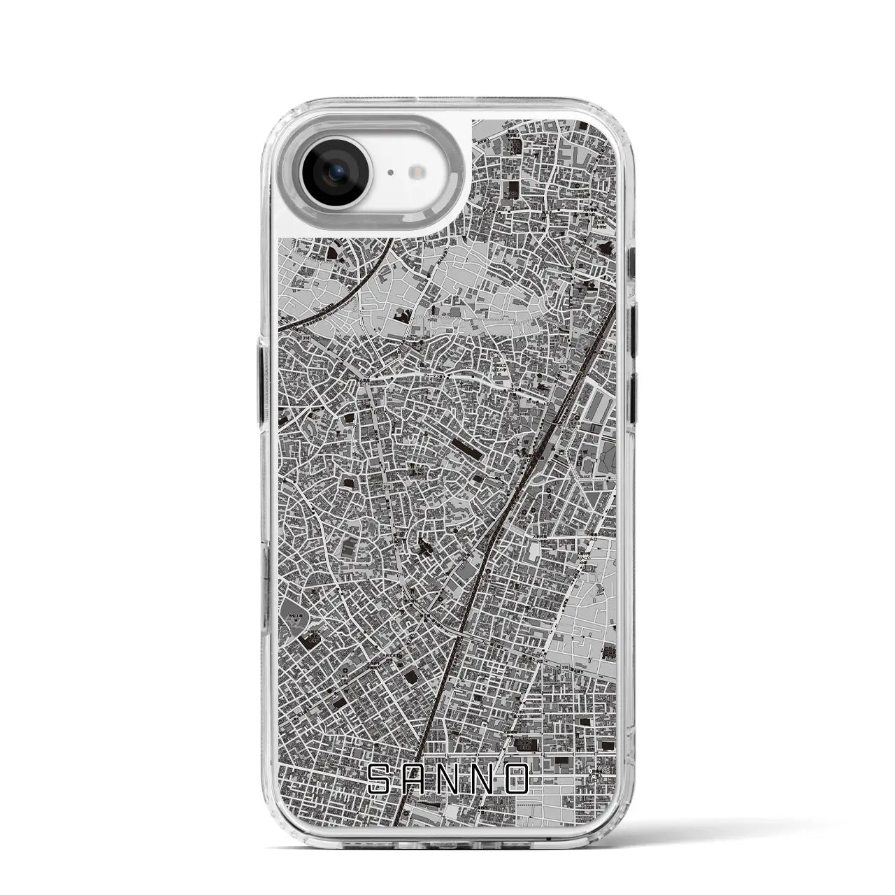 【山王(東京都)】地図柄iPhoneケース(MagSafeタイプ)