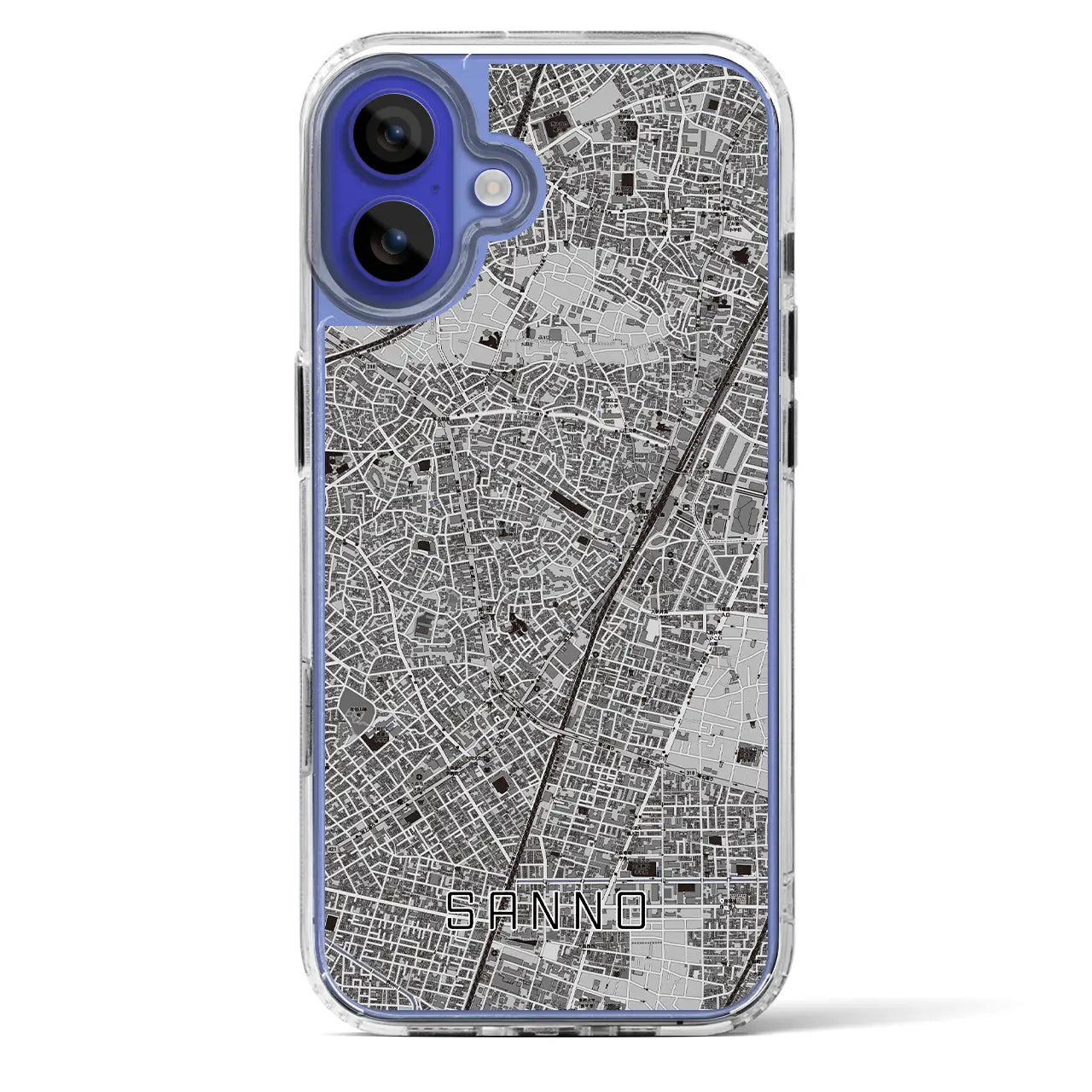 【山王(東京都)】地図柄iPhoneケース(MagSafeタイプ)