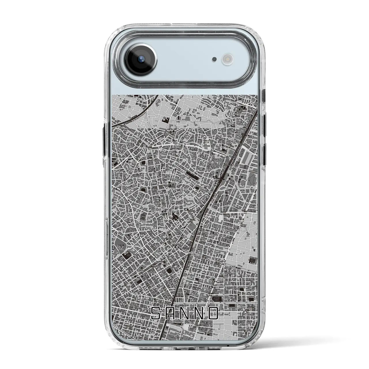 【山王(東京都)】地図柄iPhoneケース(MagSafeタイプ)