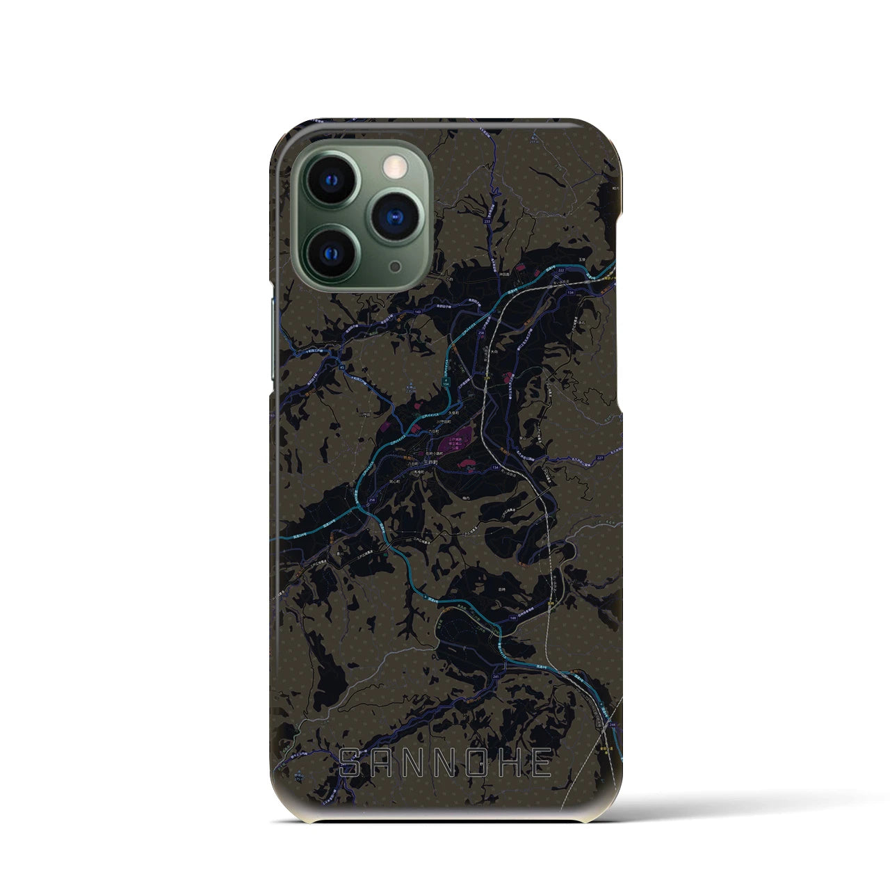 【三戸(青森県)】地図柄iPhoneケース(バックカバータイプ)