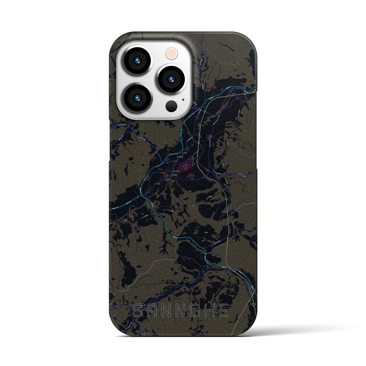 【三戸(青森県)】地図柄iPhoneケース(バックカバータイプ)