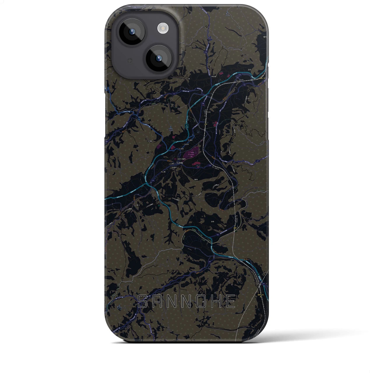【三戸(青森県)】地図柄iPhoneケース(バックカバータイプ)