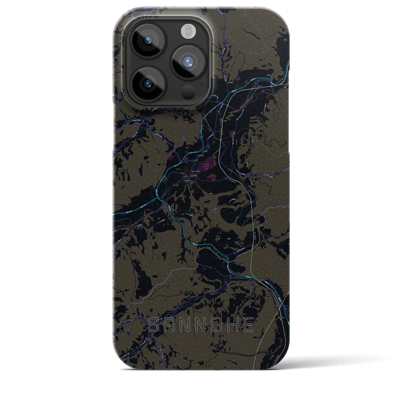 【三戸(青森県)】地図柄iPhoneケース(バックカバータイプ)