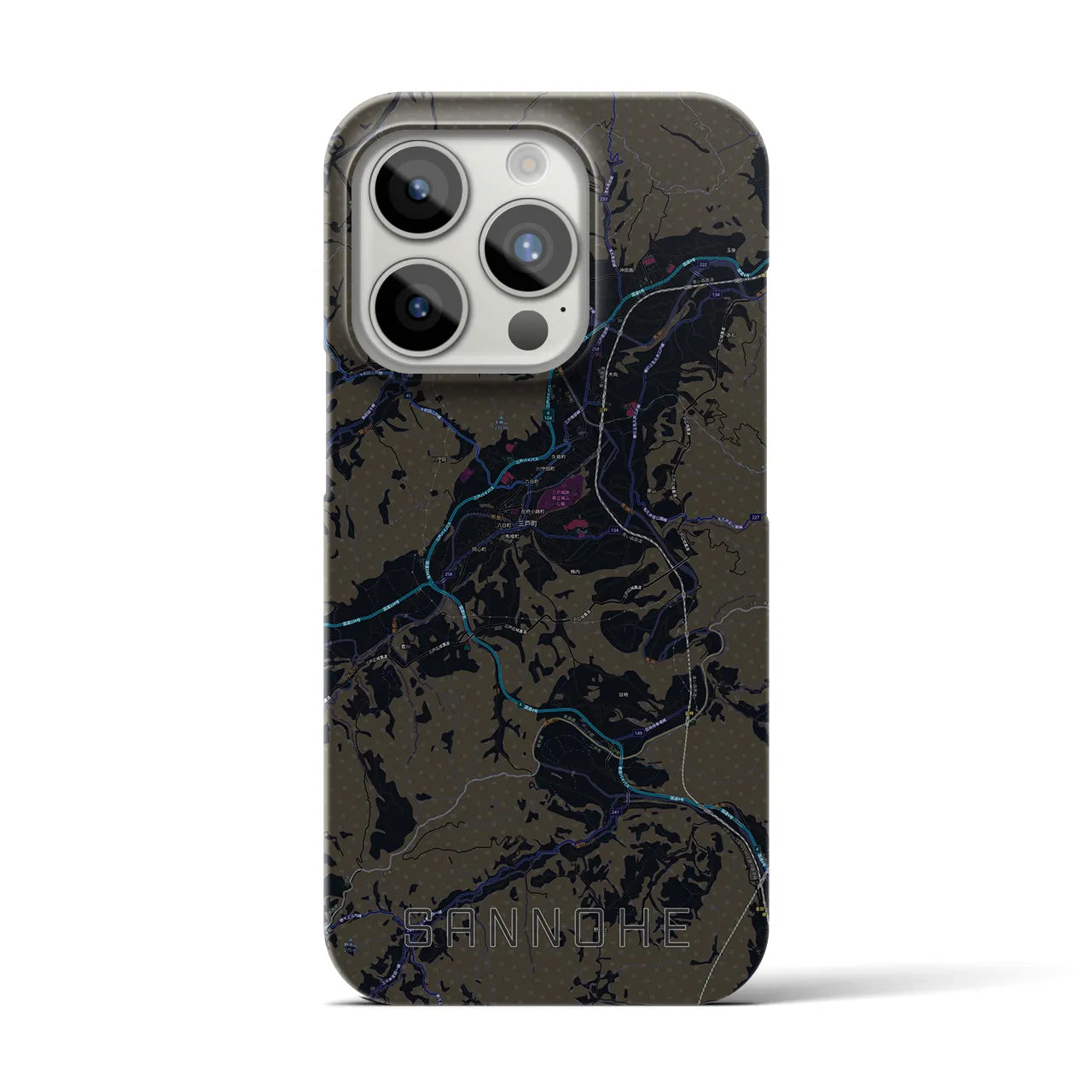 【三戸(青森県)】地図柄iPhoneケース(バックカバータイプ)