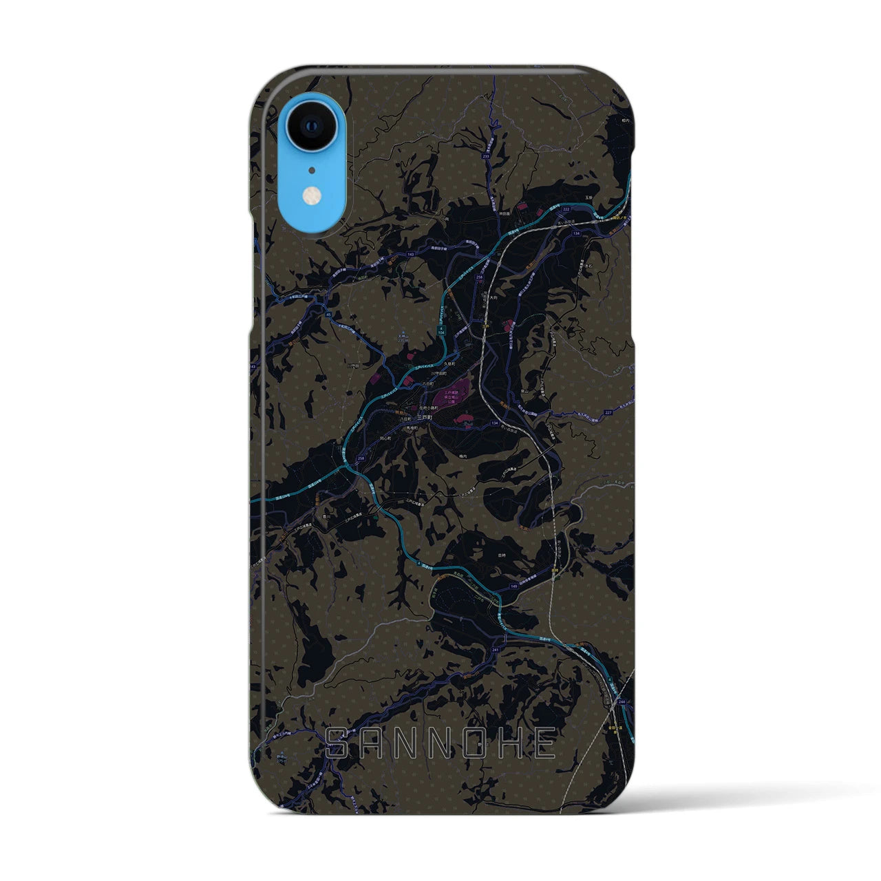 【三戸(青森県)】地図柄iPhoneケース(バックカバータイプ)
