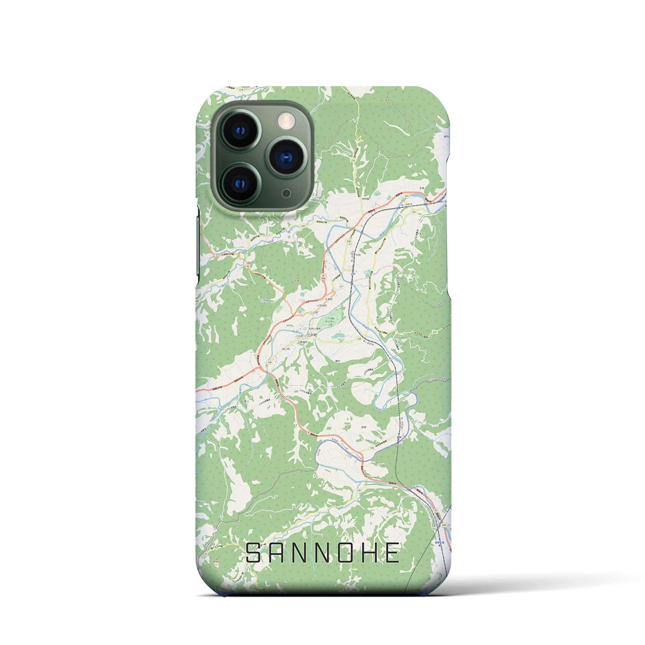 【三戸(青森県)】地図柄iPhoneケース(バックカバータイプ)