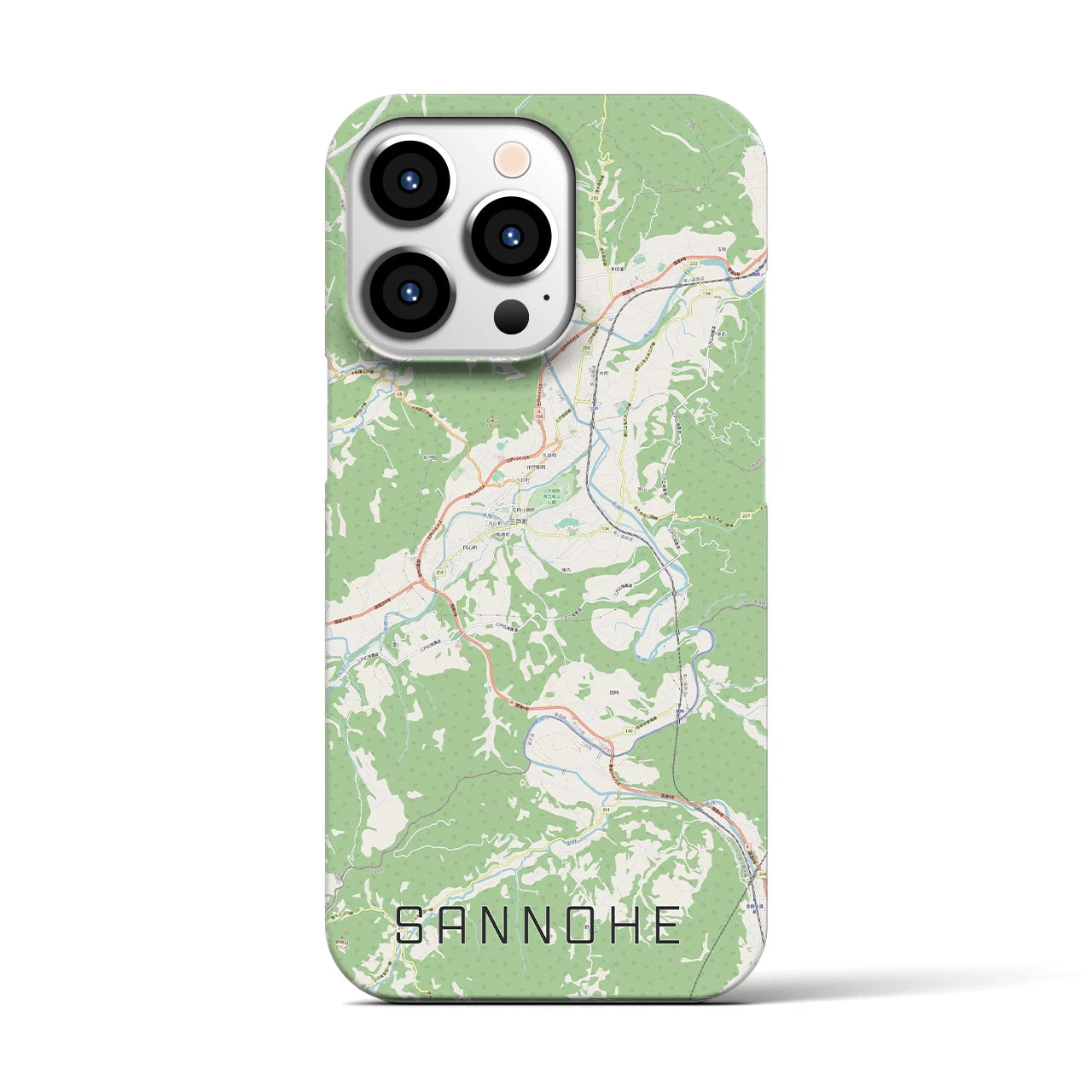 【三戸(青森県)】地図柄iPhoneケース(バックカバータイプ)