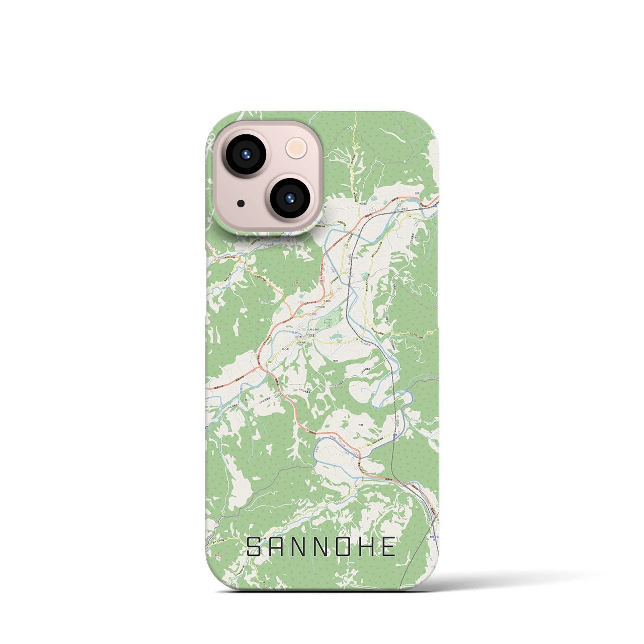 【三戸(青森県)】地図柄iPhoneケース(バックカバータイプ)