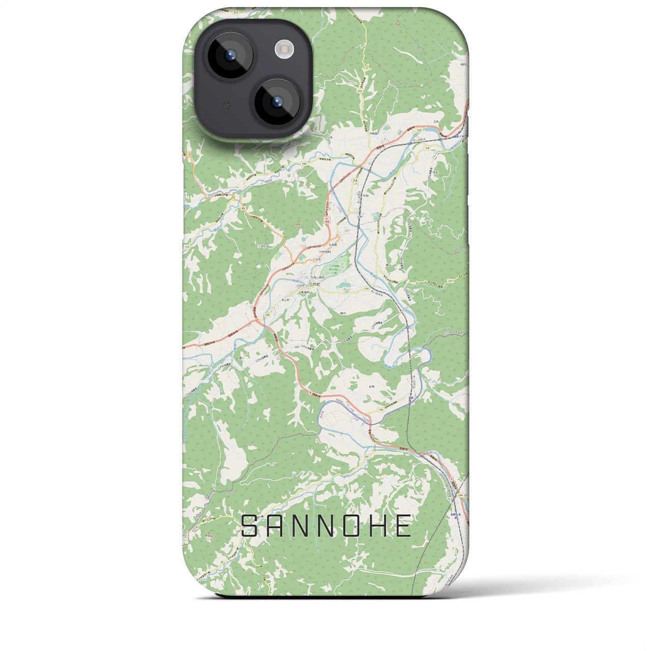 【三戸(青森県)】地図柄iPhoneケース(バックカバータイプ)