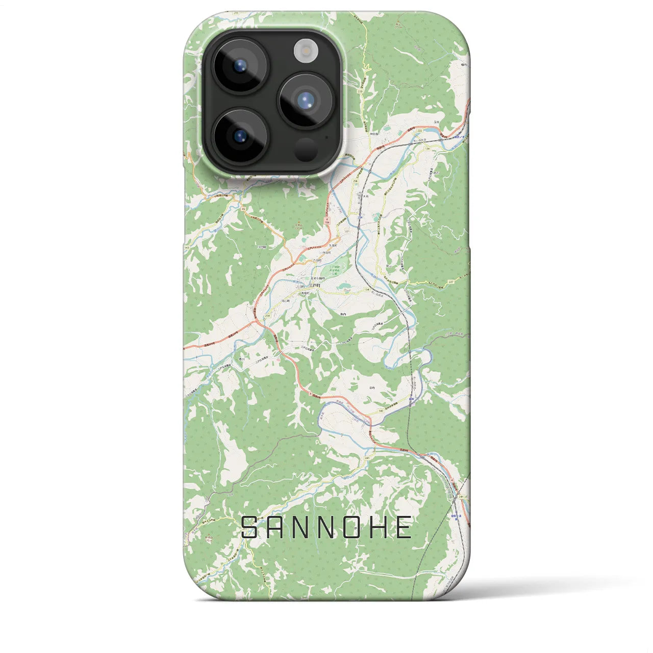【三戸(青森県)】地図柄iPhoneケース(バックカバータイプ)