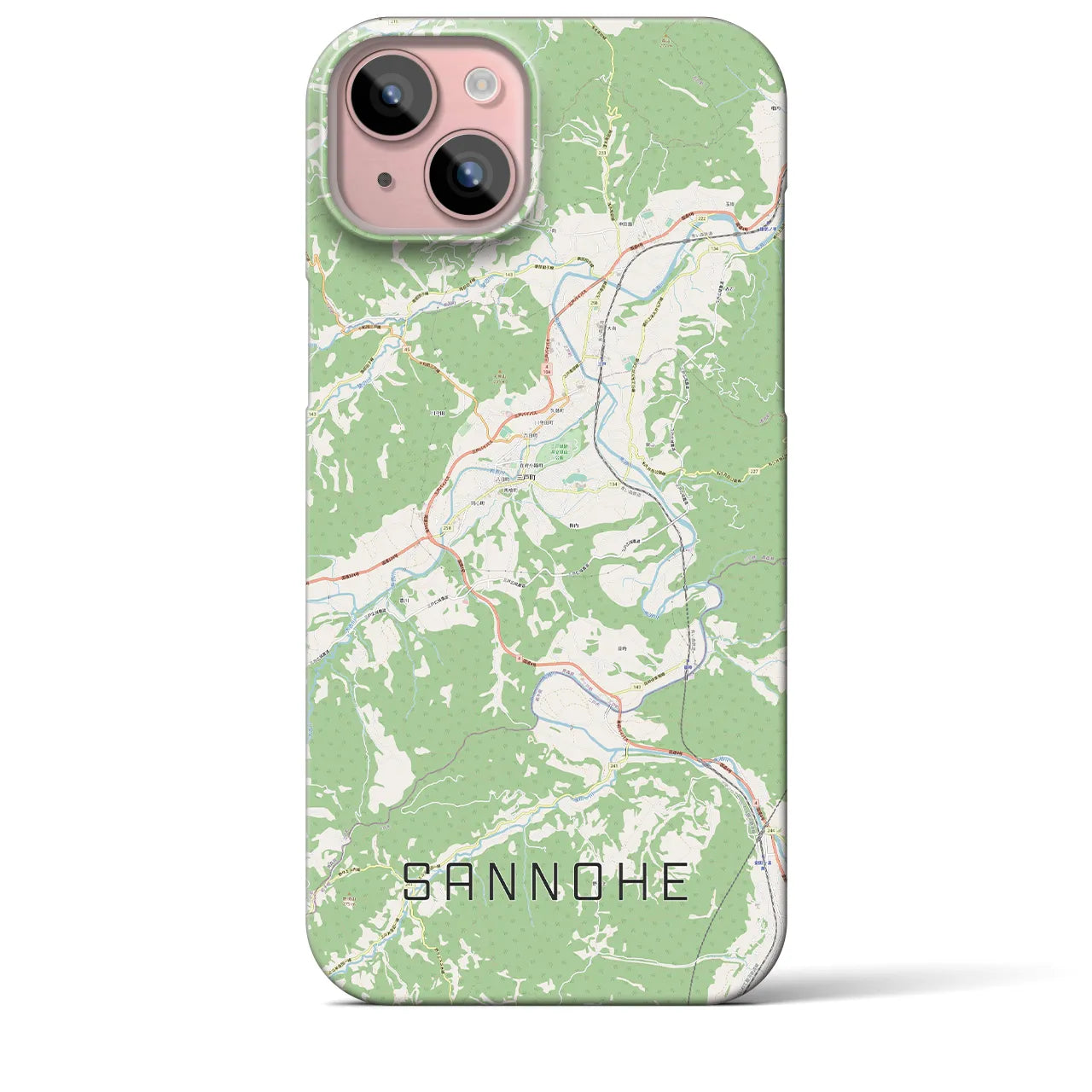 【三戸(青森県)】地図柄iPhoneケース(バックカバータイプ)