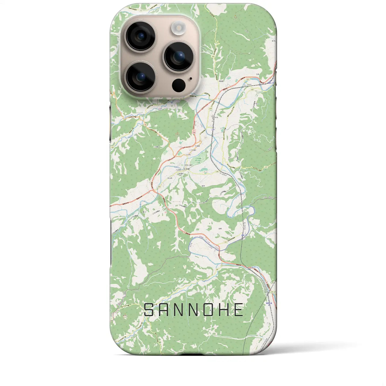 【三戸(青森県)】地図柄iPhoneケース(バックカバータイプ)