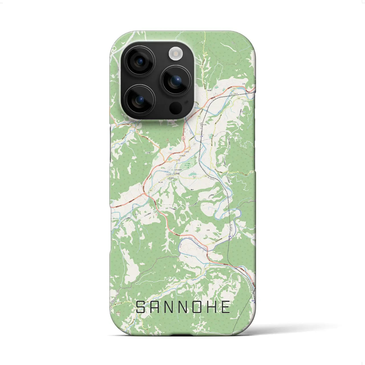 【三戸(青森県)】地図柄iPhoneケース(バックカバータイプ)