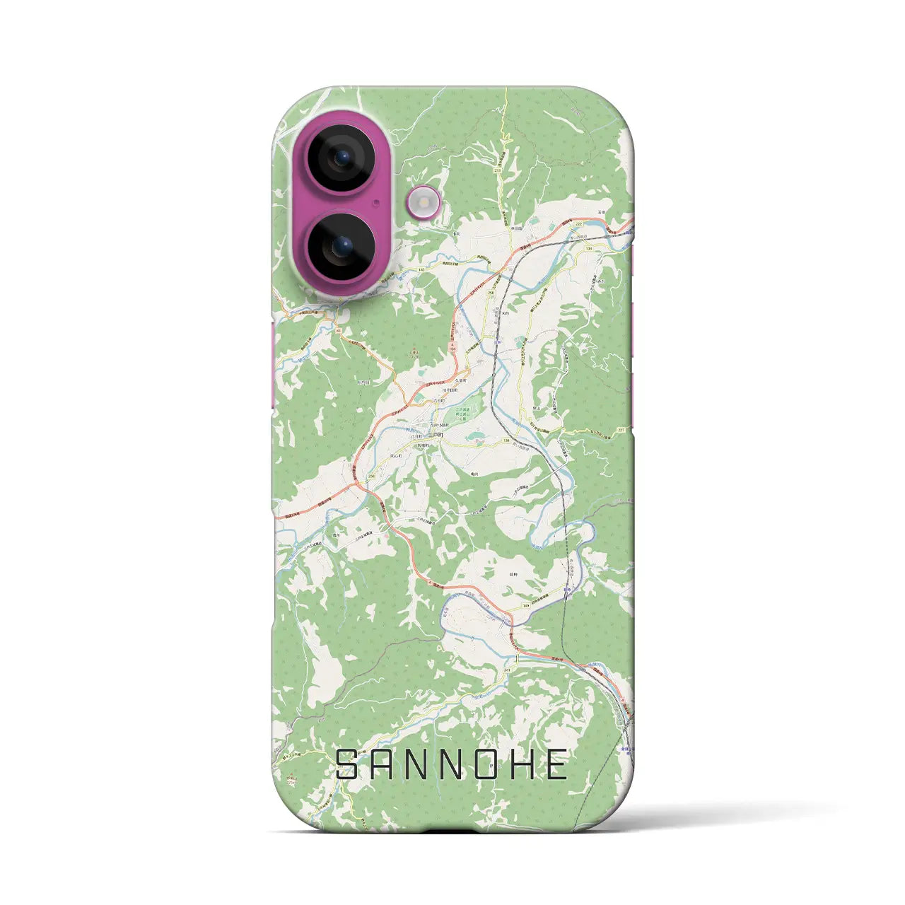 【三戸(青森県)】地図柄iPhoneケース(バックカバータイプ)