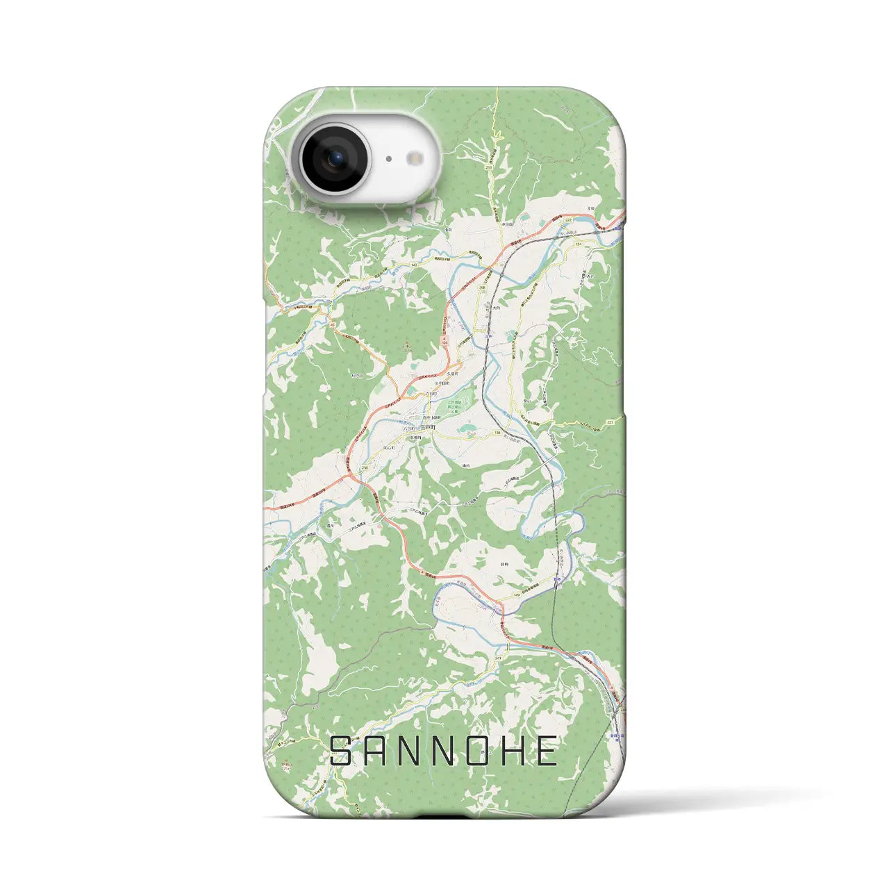 【三戸(青森県)】地図柄iPhoneケース(バックカバータイプ)