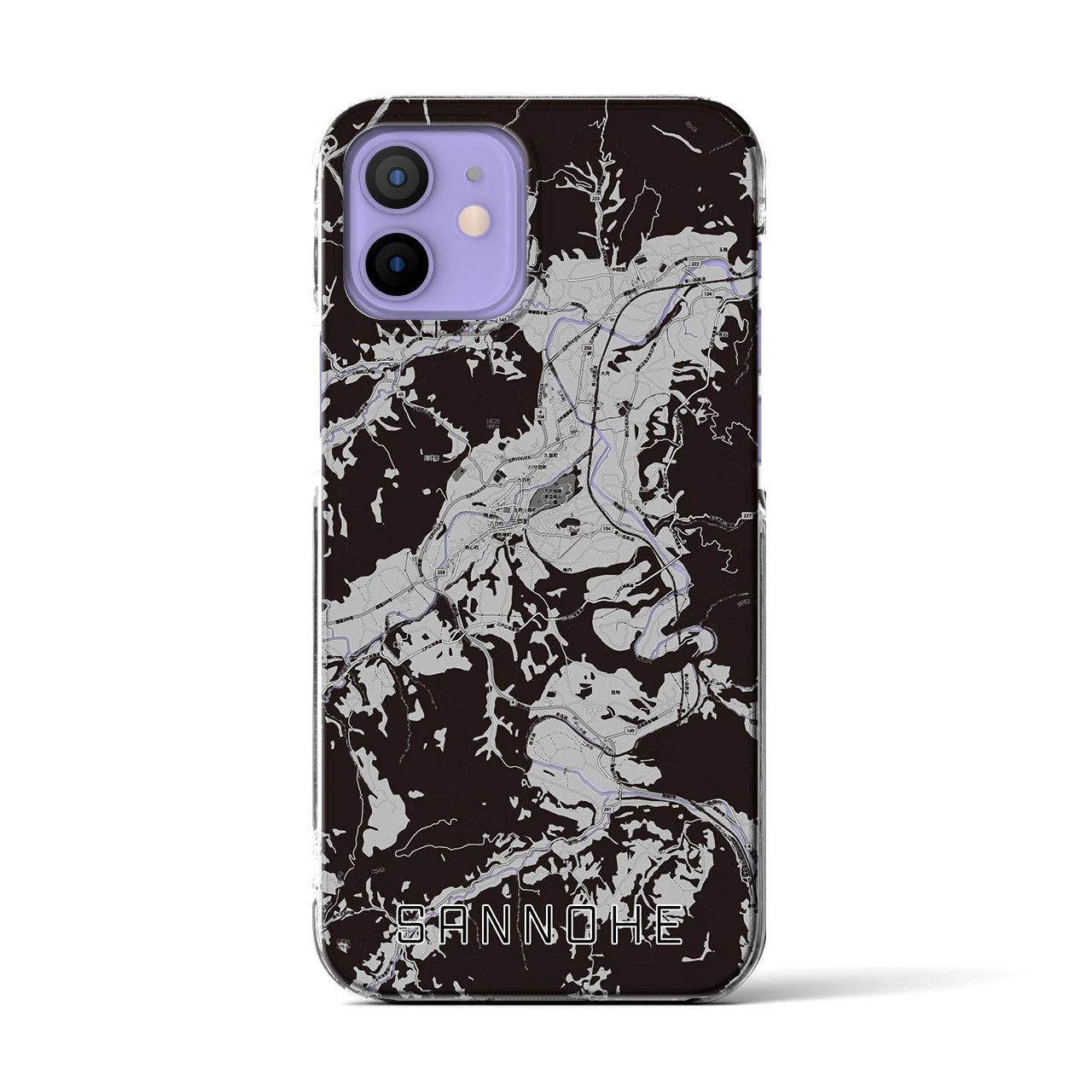 【三戸(青森県)】地図柄iPhoneケース(クリアタイプ)