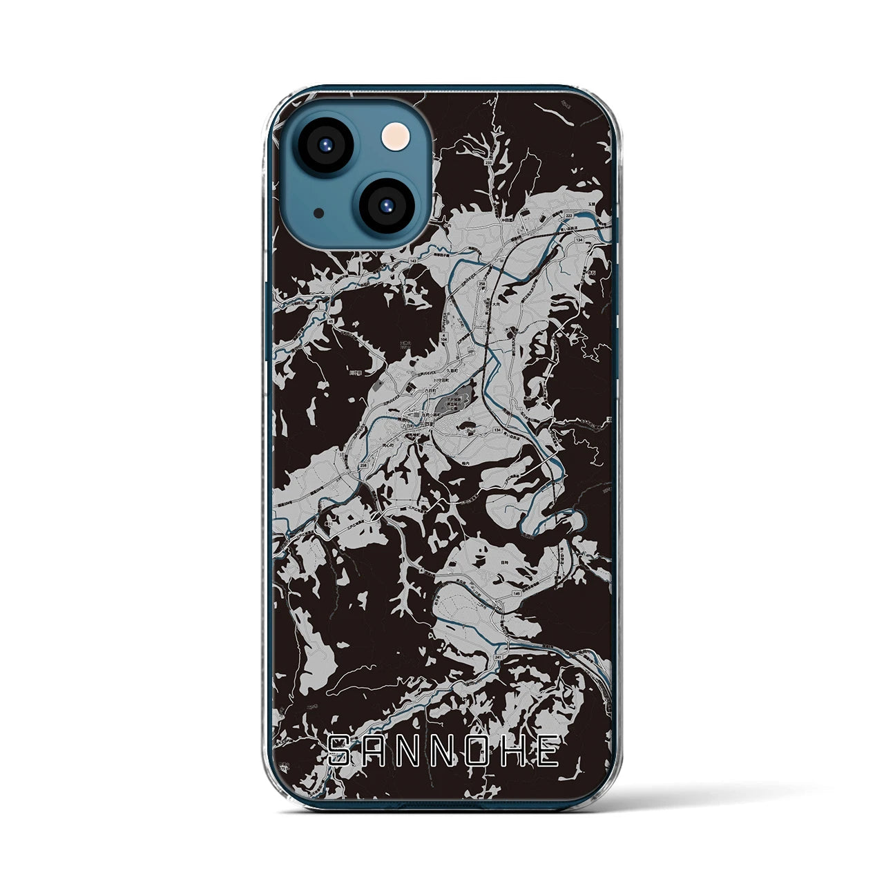 【三戸(青森県)】地図柄iPhoneケース(クリアタイプ)