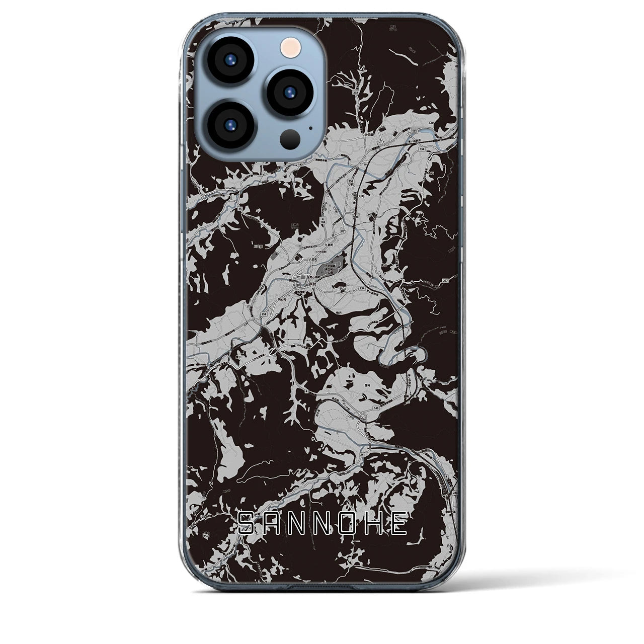 【三戸(青森県)】地図柄iPhoneケース(クリアタイプ)